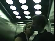 Cute Girl Gives Her Man A Handjob On An Elevator As He Films